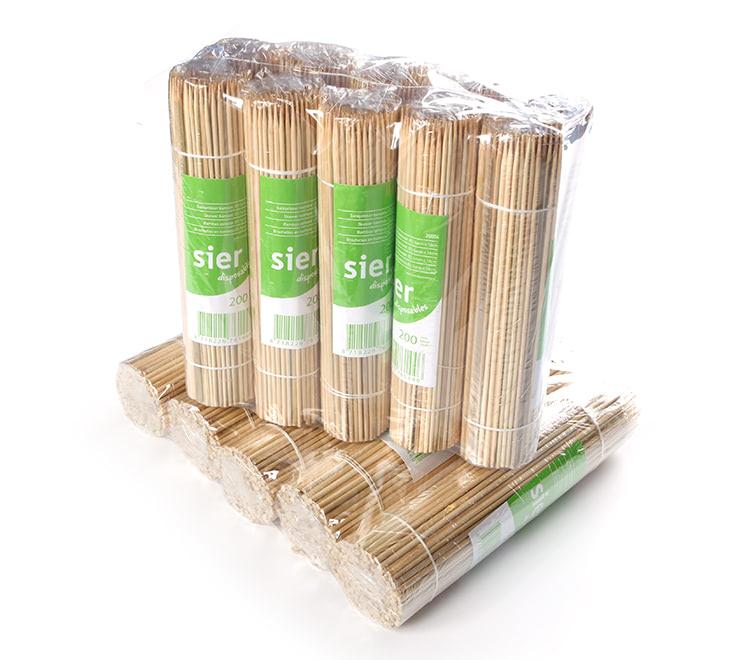Satéprikker bamboe in krimp