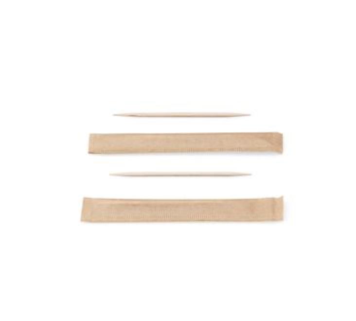 Toothpick FSC® wood, 2 points, packed per piece (birch)